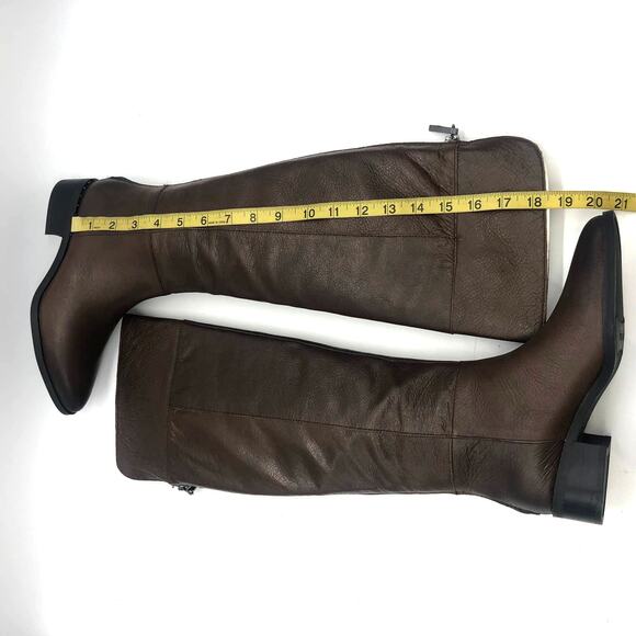 Franco Sarto Womens L-Daya Riding Boots Brown Leather Pointed Toe Zip 6.5 W - Picture 6 of 12